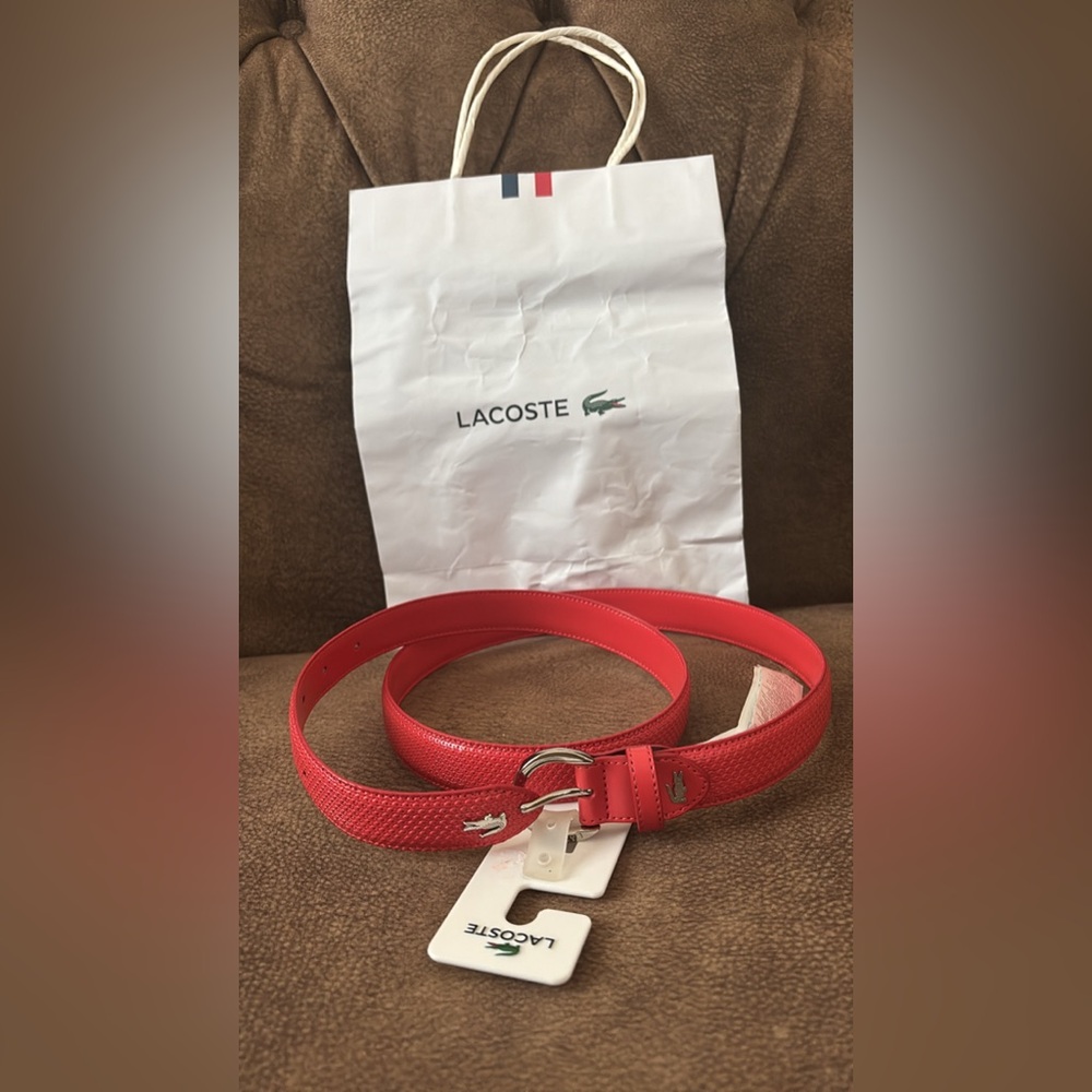 Lacoste Women's Vibrant Red Belt